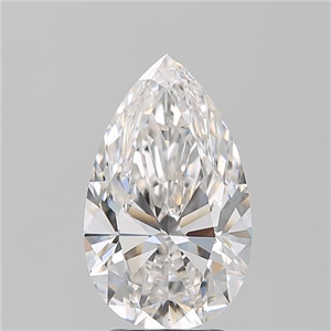 Picture of Natural Diamond 3.20 Carats, Pear with  Cut, G Color, SI1 Clarity and Certified by GIA