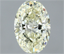 Natural Diamond 0.53 Carats, Oval with  Cut, L Color, SI1 Clarity and Certified by IGI