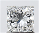 Natural Diamond 0.81 Carats, Princess with  Cut, H Color, VS1 Clarity and Certified by IGI
