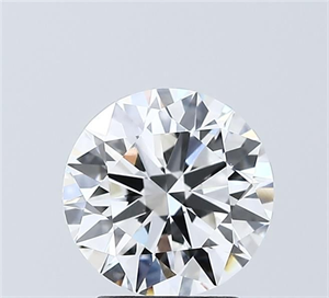 Picture of Lab Grown Diamond 2.01 Carats, Round with Excellent Cut, D Color, VVS1 Clarity and Certified by IGI