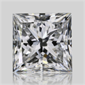 Natural Diamond 0.70 Carats, Princess with  Cut, D Color, VVS1 Clarity and Certified by GIA
