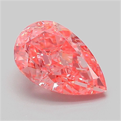 Picture of Lab Grown Diamond 2.04 Carats, Pear with  Cut, Fancy Vivid Pink Color, VVS2 Clarity and Certified by IGI