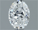Natural Diamond 1.00 Carats, Oval with  Cut, E Color, SI2 Clarity and Certified by GIA