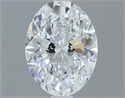 Natural Diamond 0.64 Carats, Oval with  Cut, D Color, VVS2 Clarity and Certified by GIA