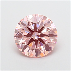 Picture of Lab Grown Diamond 3.05 Carats, Round with Ideal Cut, Fancy Intense Pink Color, VVS2 Clarity and Certified by IGI