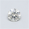 Natural Diamond 0.41 Carats, Round with Excellent Cut, J Color, SI2 Clarity and Certified by GIA