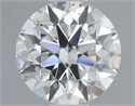 Natural Diamond 0.50 Carats, Round with Excellent Cut, H Color, SI1 Clarity and Certified by GIA
