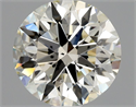 Natural Diamond 0.90 Carats, Round with Excellent Cut, K Color, SI1 Clarity and Certified by GIA