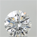 Lab Grown Diamond 2.10 Carats, Round with Ideal Cut, E Color, VVS1 Clarity and Certified by IGI