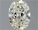 Natural Diamond 0.53 Carats, Oval with  Cut, J Color, VVS2 Clarity and Certified by GIA