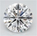 Lab Grown Diamond 3.27 Carats, Round with Ideal Cut, D Color, VVS1 Clarity and Certified by IGI