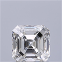 Natural Diamond 0.71 Carats, Asscher with  Cut, G Color, VVS2 Clarity and Certified by GIA