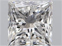 Natural Diamond 0.80 Carats, Princess with  Cut, F Color, SI1 Clarity and Certified by GIA