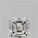Natural Diamond 0.74 Carats, Asscher with  Cut, K Color, VS1 Clarity and Certified by GIA