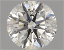 Natural Diamond 0.82 Carats, Round with Excellent Cut, J Color, SI2 Clarity and Certified by GIA