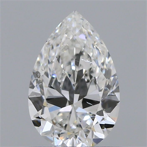Picture of Natural Diamond 0.51 Carats, Pear with  Cut, F Color, SI2 Clarity and Certified by IGI