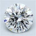Natural Diamond 3.51 Carats, Round with Excellent Cut, G Color, VS2 Clarity and Certified by GIA