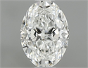 Natural Diamond 0.50 Carats, Oval with  Cut, H Color, IF Clarity and Certified by GIA