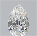 Natural Diamond 0.58 Carats, Pear with  Cut, F Color, VS2 Clarity and Certified by GIA