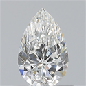 Natural Diamond 0.58 Carats, Pear with  Cut, F Color, VS2 Clarity and Certified by GIA