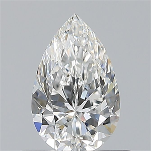 Picture of Natural Diamond 0.58 Carats, Pear with  Cut, F Color, VS2 Clarity and Certified by GIA