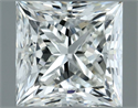 Natural Diamond 1.21 Carats, Princess with  Cut, H Color, VS1 Clarity and Certified by IGI