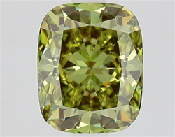 Picture of Lab Grown Diamond 2.02 Carats, Cushion with  Cut, Fancy Vivid Green Color, VS1 Clarity and Certified by IGI