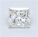 Natural Diamond 1.51 Carats, Princess with  Cut, I Color, SI1 Clarity and Certified by GIA