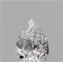 Natural Diamond 0.12 Carats, Pear with  Cut, E Color, VS1 Clarity and Certified by IGI