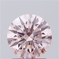 Picture of Lab Grown Diamond 1.25 Carats, Round with Ideal Cut, Fancy Intense Pink Color, VS1 Clarity and Certified by IGI