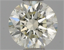 Natural Diamond 0.44 Carats, Round with Excellent Cut, L Color, IF Clarity and Certified by IGI