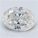Natural Diamond 2.60 Carats, Oval with  Cut, G Color, VVS2 Clarity and Certified by GIA