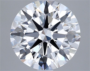 Picture of Lab Grown Diamond 3.04 Carats, Round with Ideal Cut, D Color, IF Clarity and Certified by IGI
