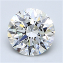 Natural Diamond 4.01 Carats, Round with Excellent Cut, G Color, VS2 Clarity and Certified by GIA
