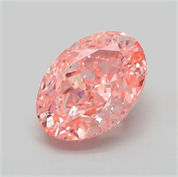 Picture of Lab Grown Diamond 2.25 Carats, Oval with  Cut, Fancy Vivid Pink Color, VVS2 Clarity and Certified by IGI