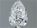 Natural Diamond 0.80 Carats, Pear with  Cut, D Color, VS1 Clarity and Certified by GIA