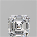 Natural Diamond 1.09 Carats, Asscher with  Cut, E Color, VS2 Clarity and Certified by GIA