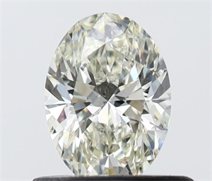 Foto Diamante Natural 0.51 quilates, Ovalado , Color J, claridad VVS1 y certificado IGI de