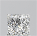 Natural Diamond 0.70 Carats, Princess with  Cut, F Color, VVS1 Clarity and Certified by GIA