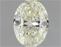 Natural Diamond 1.01 Carats, Oval with  Cut, K Color, SI2 Clarity and Certified by HRD