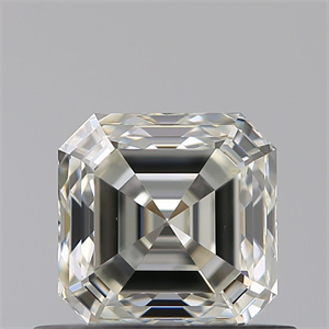 Foto Diamante Natural 0.69 quilates, Asscher , Color J, claridad VVS2 y certificado GIA de