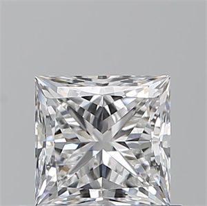 Picture of Natural Diamond 0.72 Carats, Princess with  Cut, E Color, VS1 Clarity and Certified by GIA