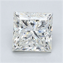 Natural Diamond 2.51 Carats, Princess with  Cut, J Color, VS1 Clarity and Certified by GIA