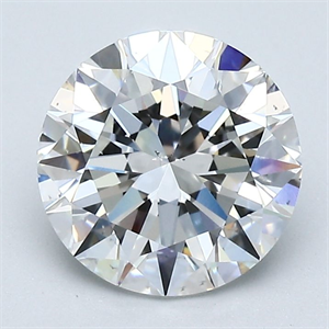 Picture of Natural Diamond 2.01 Carats, Round with Excellent Cut, E Color, SI1 Clarity and Certified by GIA