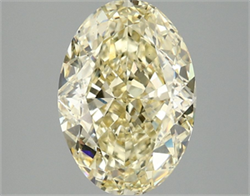 Picture of Lab Grown Diamond 3.09 Carats, Oval with  Cut, Fancy Intense Yellow Color, VS1 Clarity and Certified by IGI