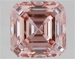 Picture of Lab Grown Diamond 3.19 Carats, Emerald with  Cut, Fancy Intense Pink Color, VVS2 Clarity and Certified by IGI