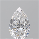 Natural Diamond 0.50 Carats, Pear with  Cut, E Color, VS1 Clarity and Certified by GIA