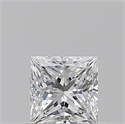 Natural Diamond 0.59 Carats, Princess with  Cut, D Color, VS2 Clarity and Certified by GIA