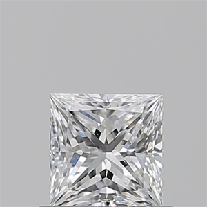 Picture of Natural Diamond 0.59 Carats, Princess with  Cut, D Color, VS2 Clarity and Certified by GIA