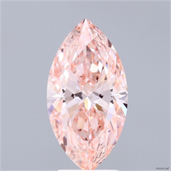 Picture of Lab Grown Diamond 3.55 Carats, Marquise with  Cut, Fancy Vivid Pink Color, VS2 Clarity and Certified by IGI